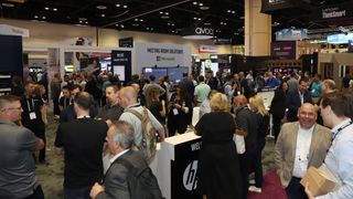 A crowded show floor at InfoComm 2023.