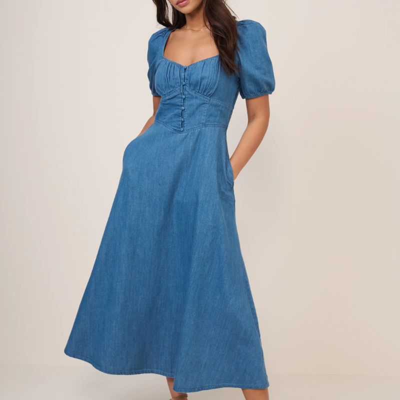 Nobody's Child, denim midi dress