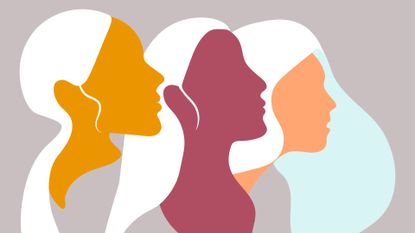 Women's History Month quotes, here three women's faces look in one direction