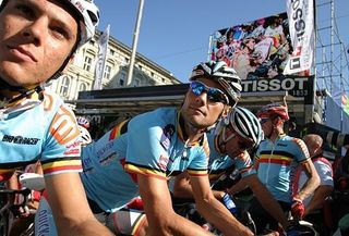 Philippe Gilbert (L) and Tom Boonen