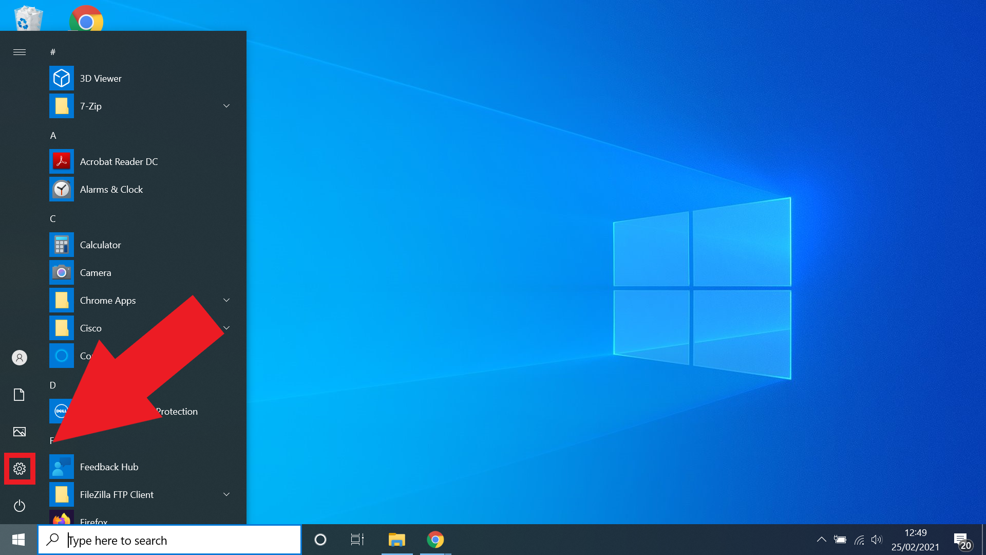 Как обновить Windows 10 - выберите настройки