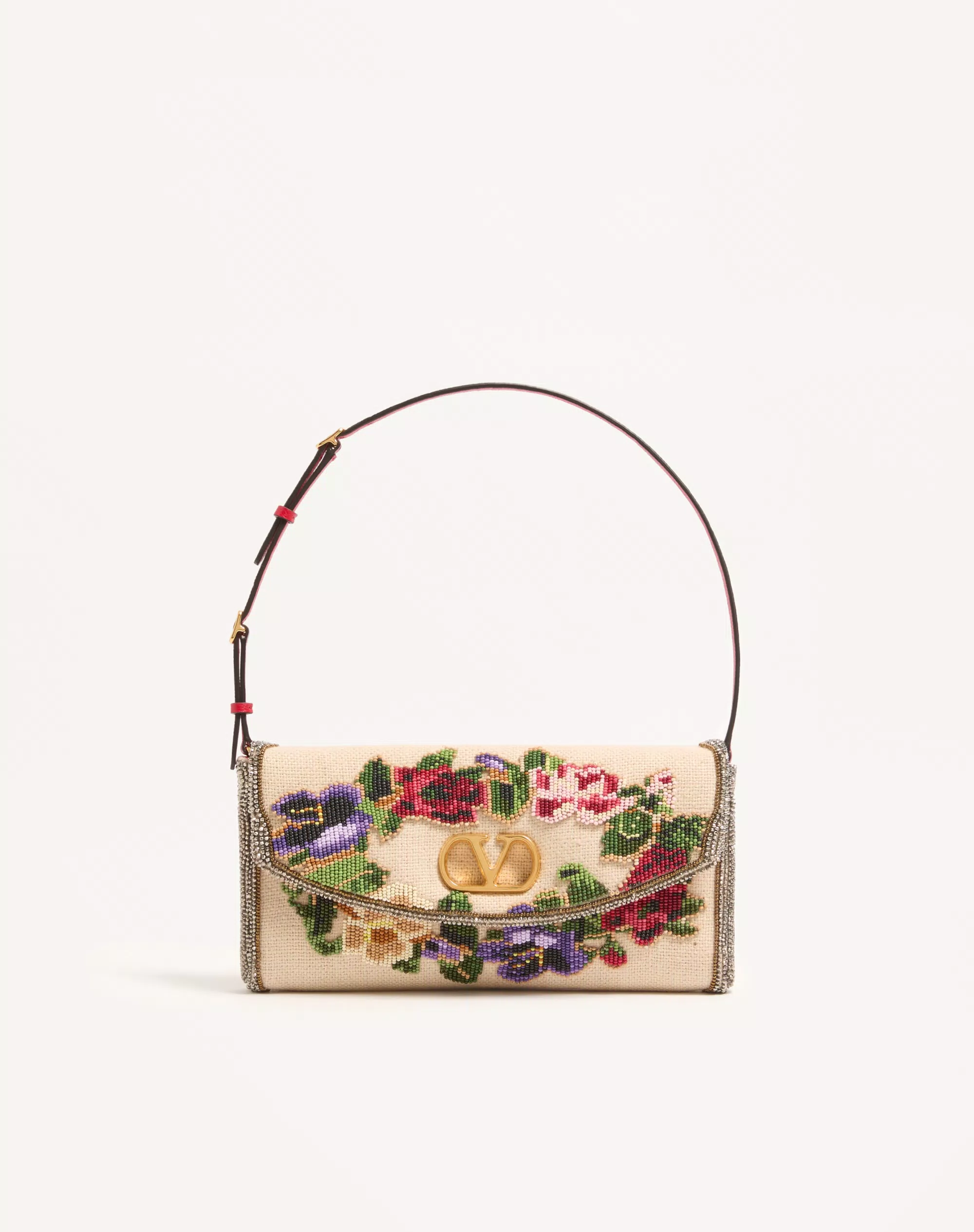 Valentino, Garavani DeVain Embroidered Small Shoulder Bag