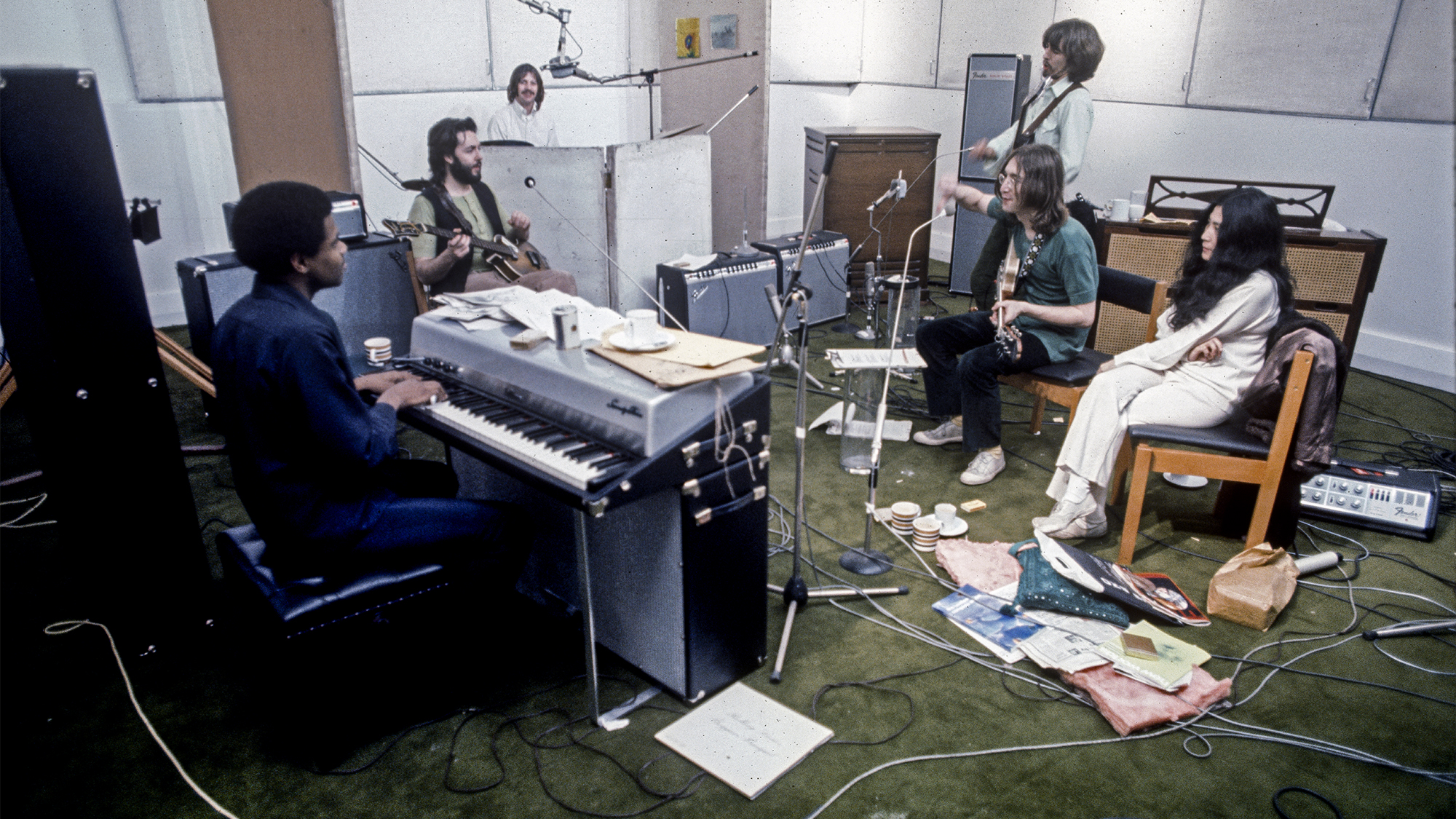 The Beatles perform at Apple Corp in January 1969
