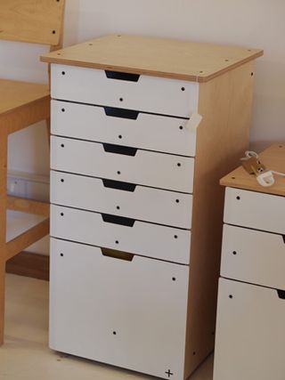 White drawers