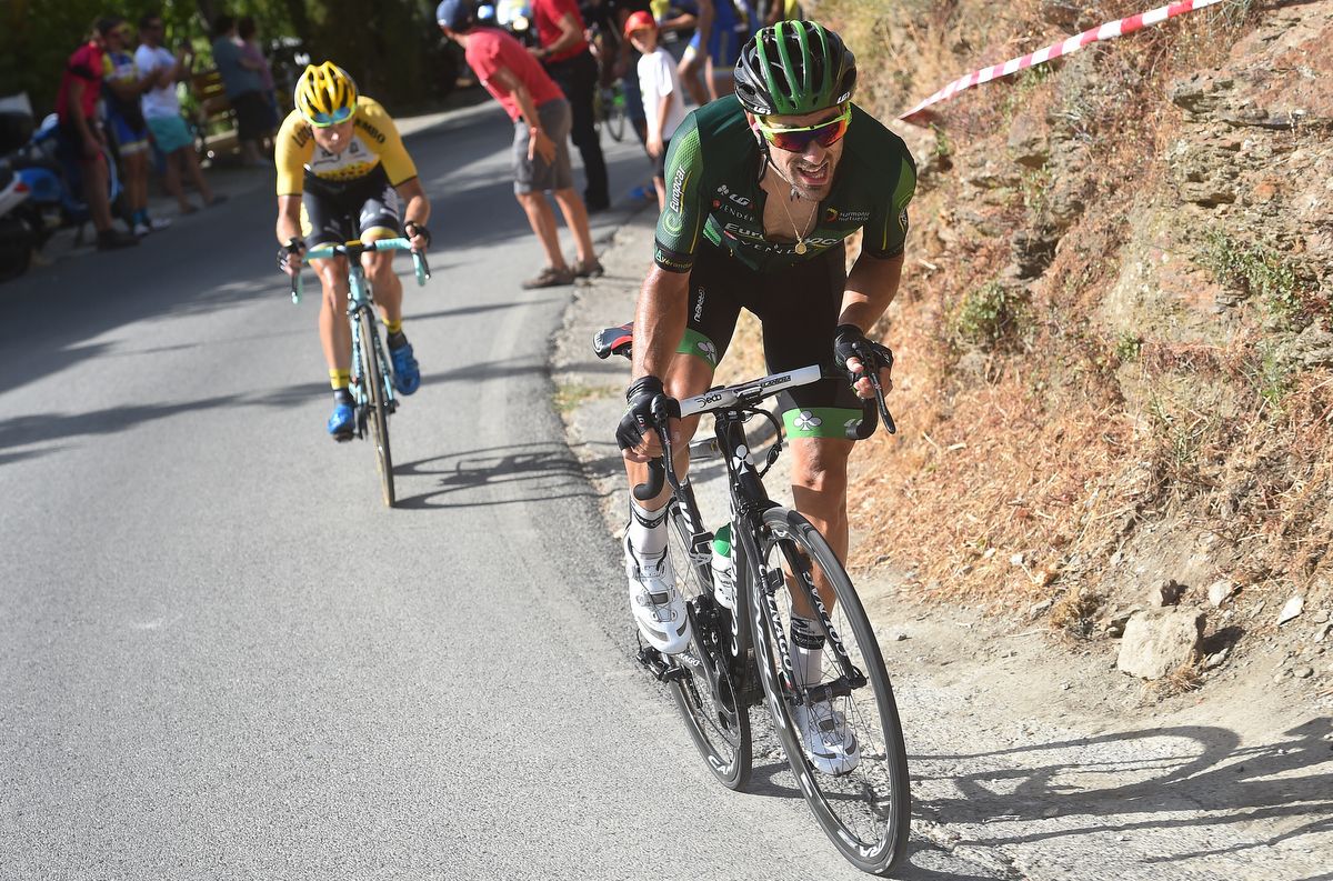 Antoine Cousin (Europcar) crashed with a stage win in sight