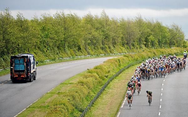 Riders on the approach to Galway during the third stage of the 2012 An Post R&aacute;s.