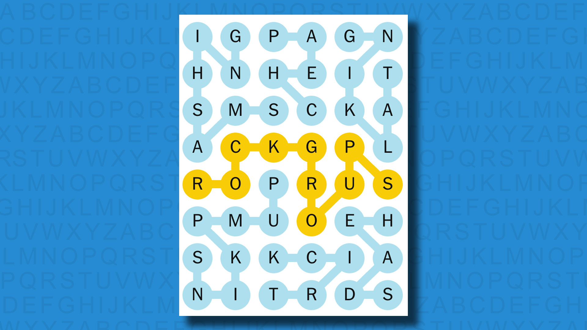 NYT Strands answers for game 477 on a blue background