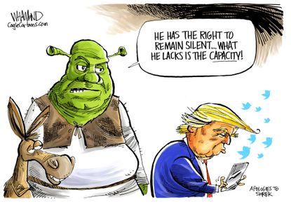 Political Cartoon World Trump Shrek Twitter