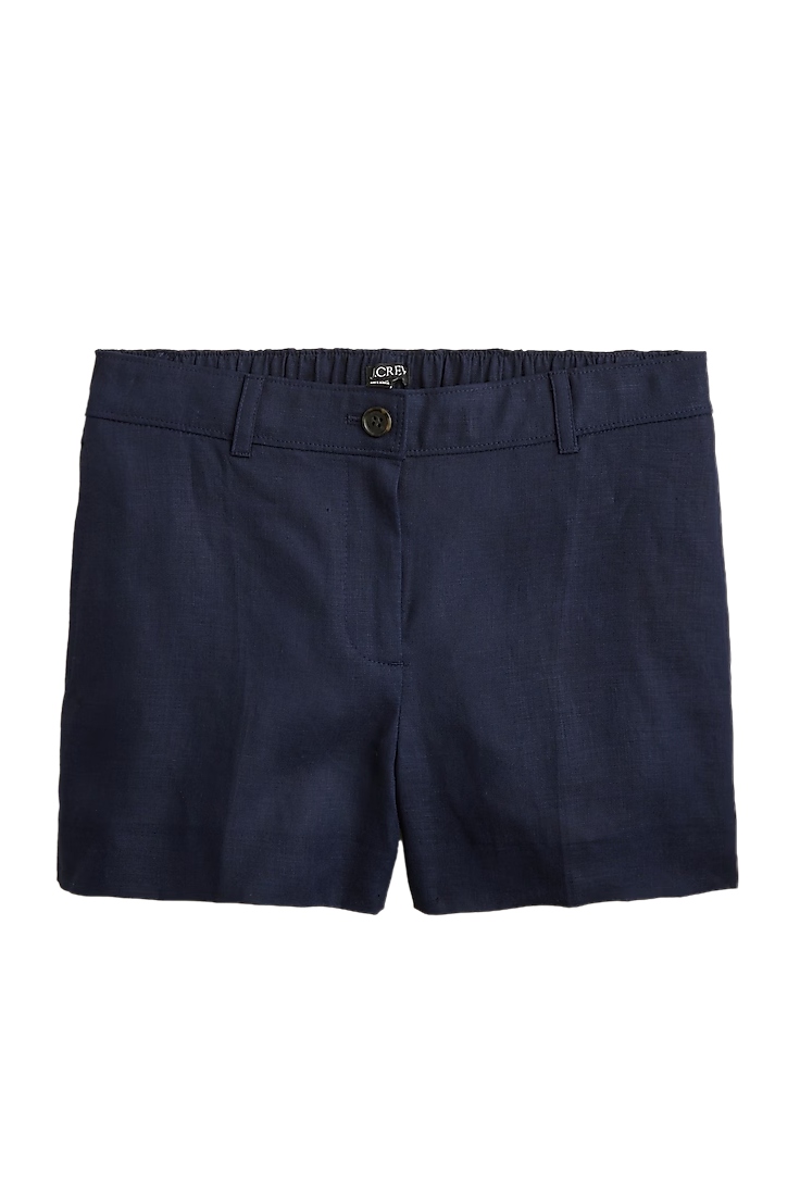 3" Harbor Short in Striped Linen