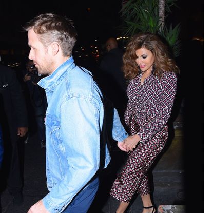 Ryan Gosling and Eva Mendes arrive at a party for Saturday Night Live