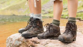 how to care for leather hiking boots: two pairs of boots