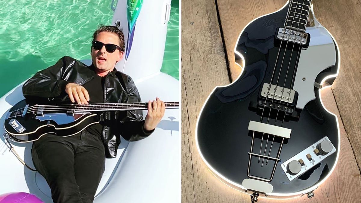 Matt Bellamy and custom Manson violin bass