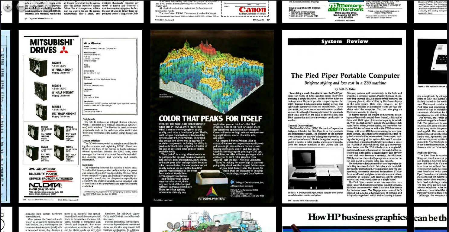 Byte magazine September 1983 edition featured on the Byte: A Visual Archive website.