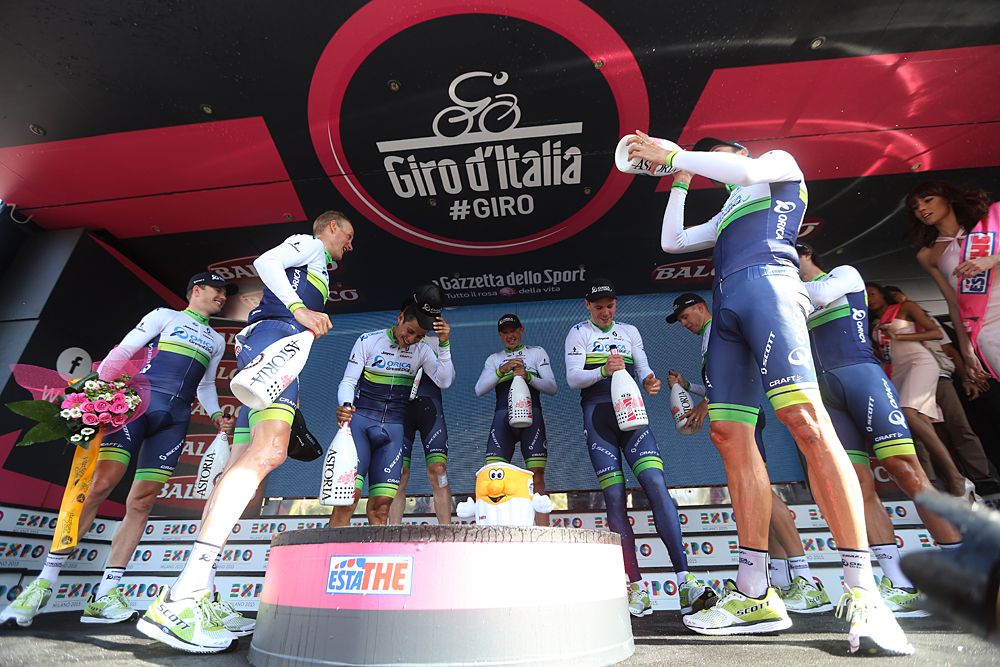 Orica GreenEdge celebrate
