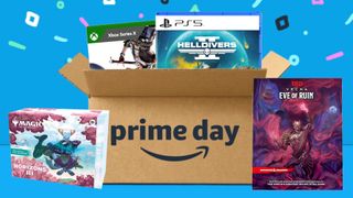 Prime Day box with games in and surrounding it