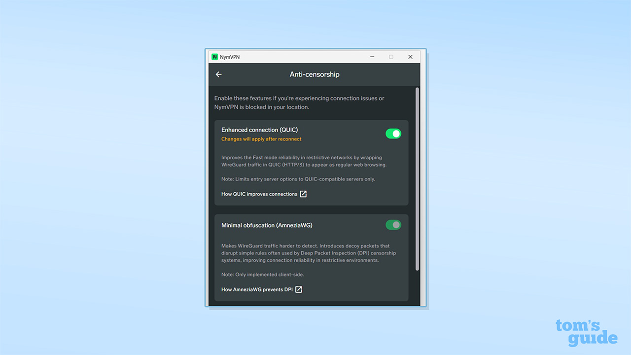 NymVPN's QUIC protocol