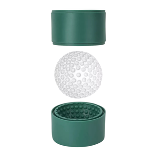 A golf ball ice mold in green