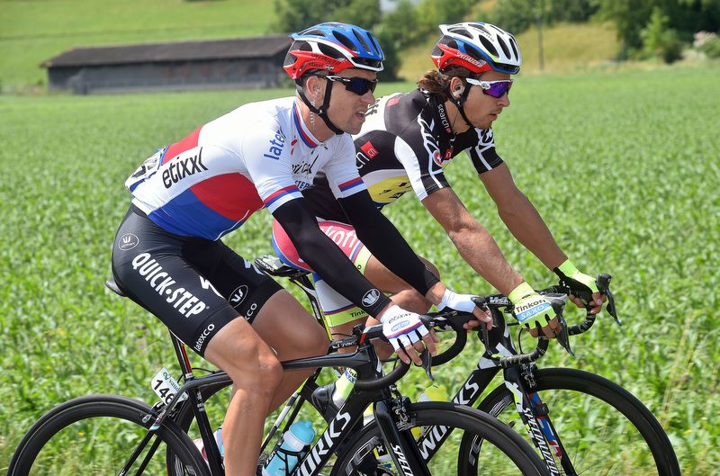 Zdeněk &Scaron;tybar with Peter Sagan during the stage