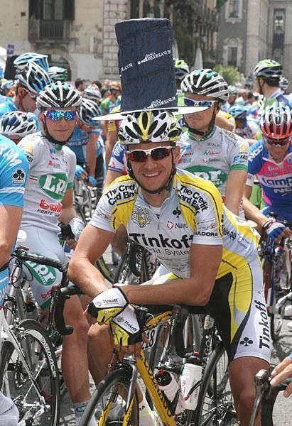 Serguei Klimov (Tinkoff) has a big smile for the camera.