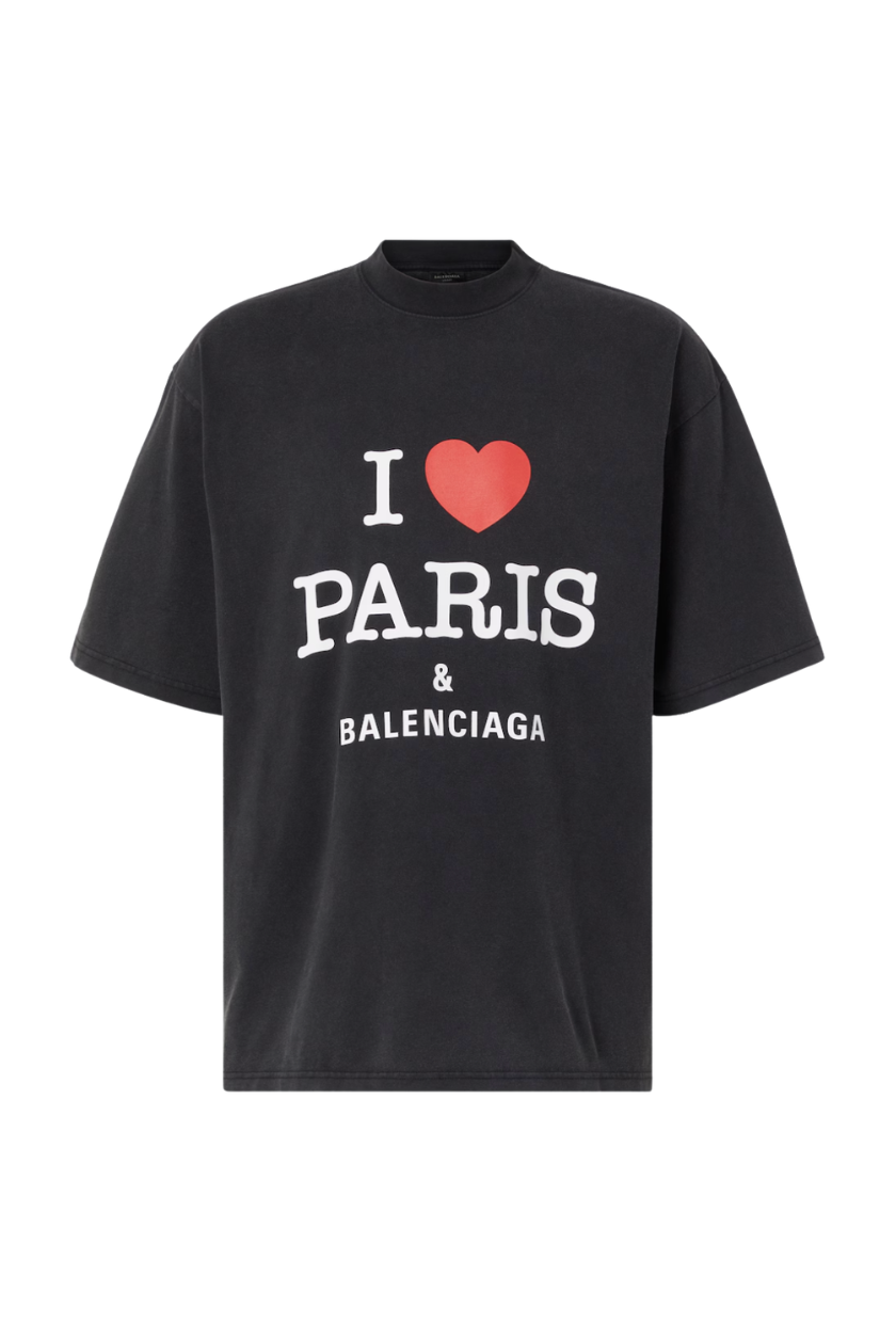 Balenciaga, I Love Paris cotton T-shirt