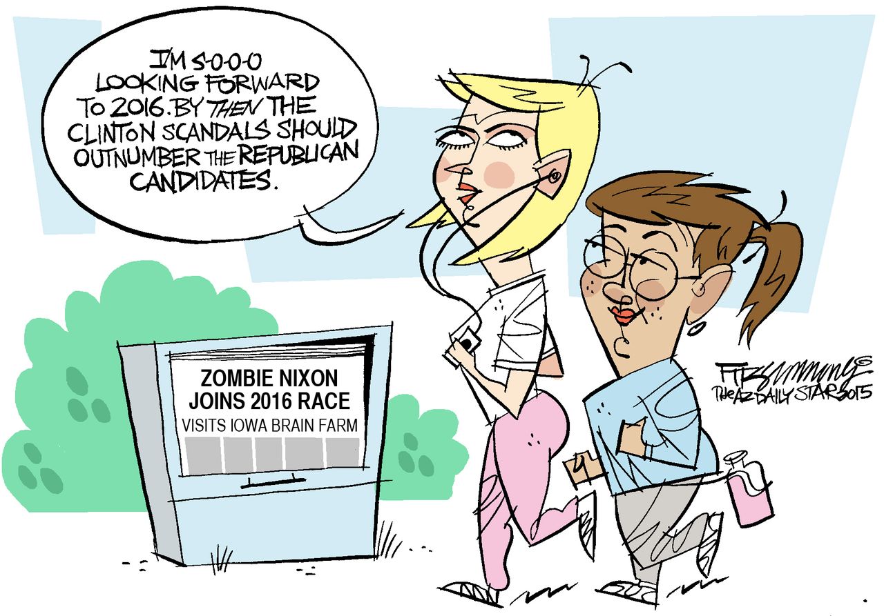 Political cartoon U.S. Hillary Clinton GOP 2016