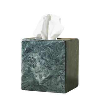 green marble tissue box 