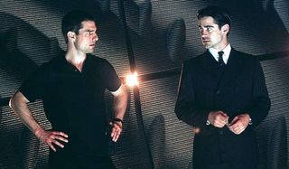 Colin Farrell and Tom Cruise in Minority Report