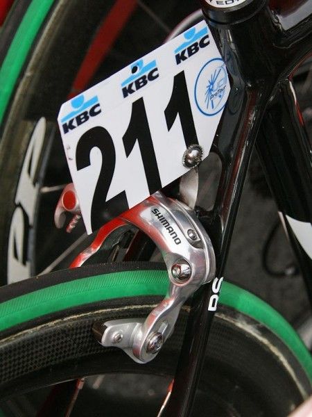 A raised brake bridge affords more tire clearance but requires a long-reach brake caliper.