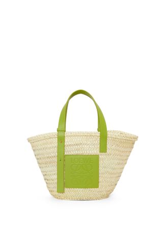 LOEWE Basket Bag in Palm Leaf and Calfskin