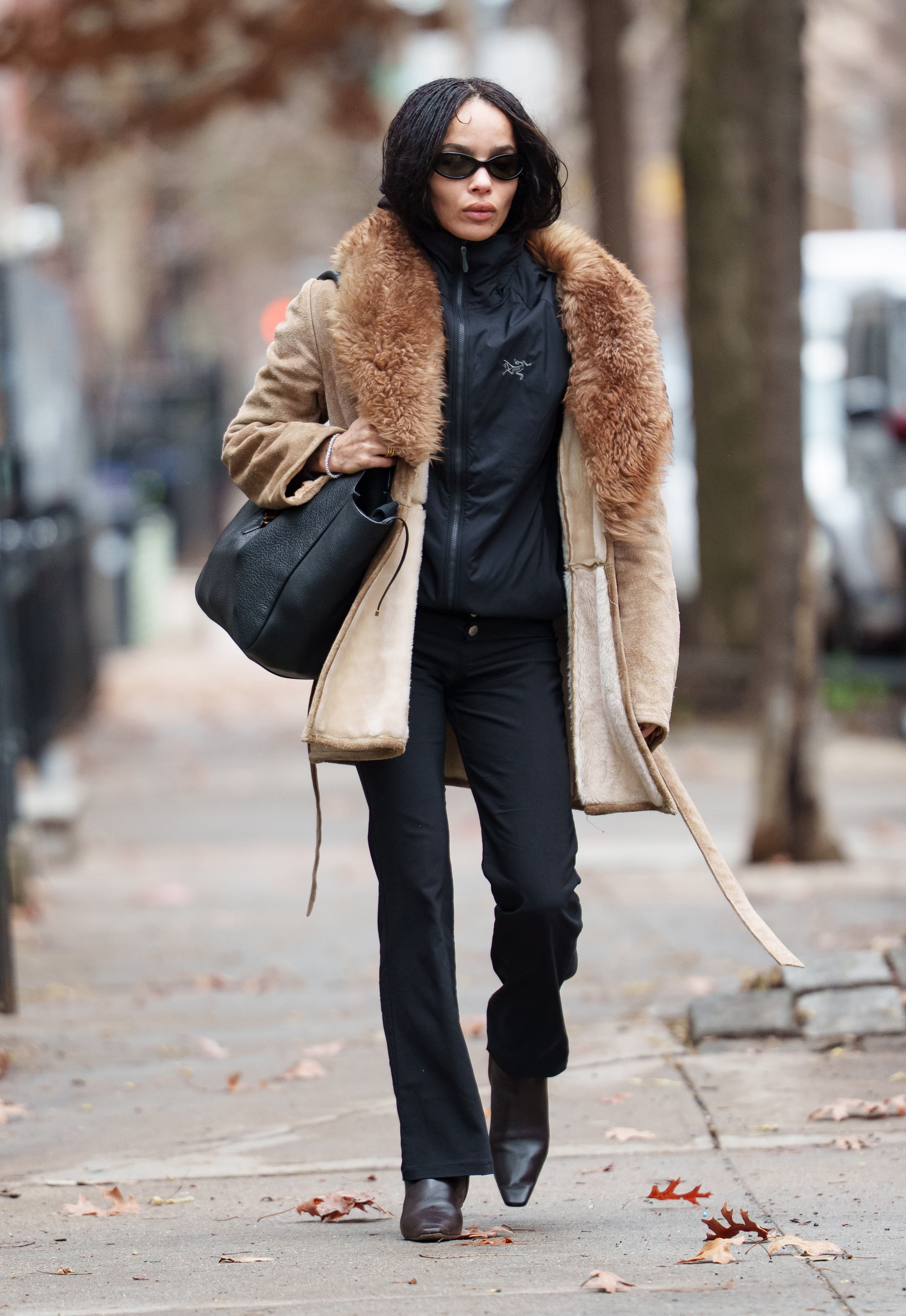 NEW YORK, NY - MARCH 12: Zoe Kravitz is seen on March 12, 2026 in New York City.