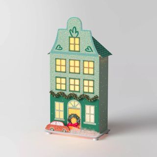 Lit LED Paper House Christmas Village Building