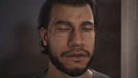 Jacob Diaz closes his eyes