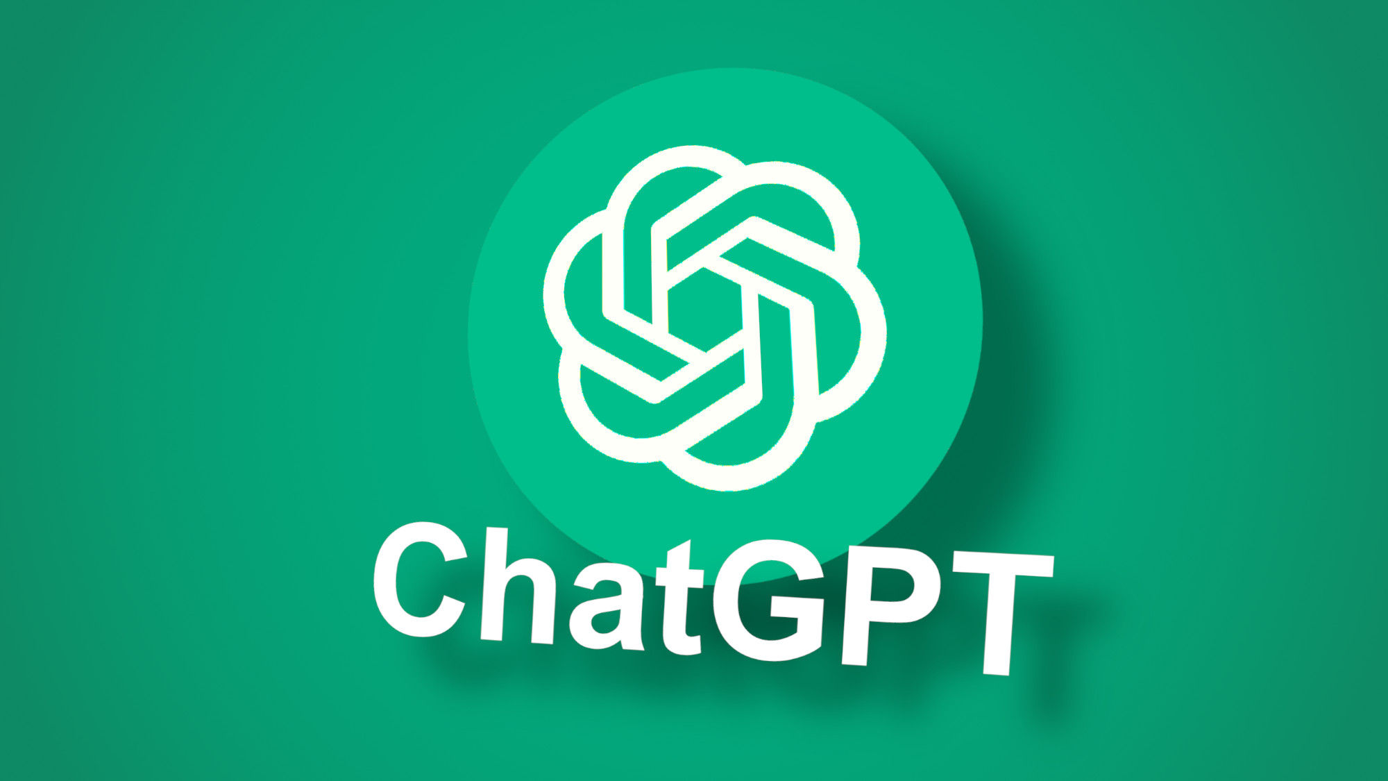 Open AI's chatbot ChatGPT logo on green background