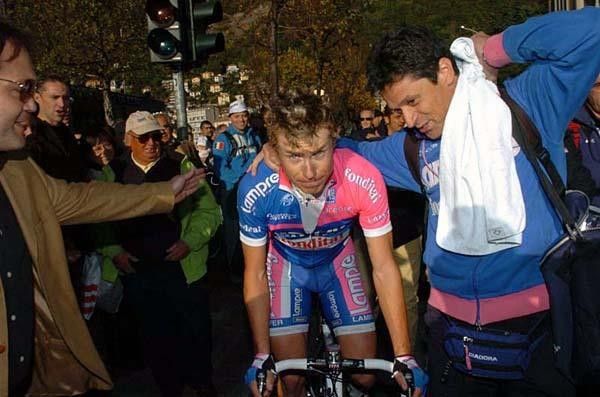 Cunego after the race.