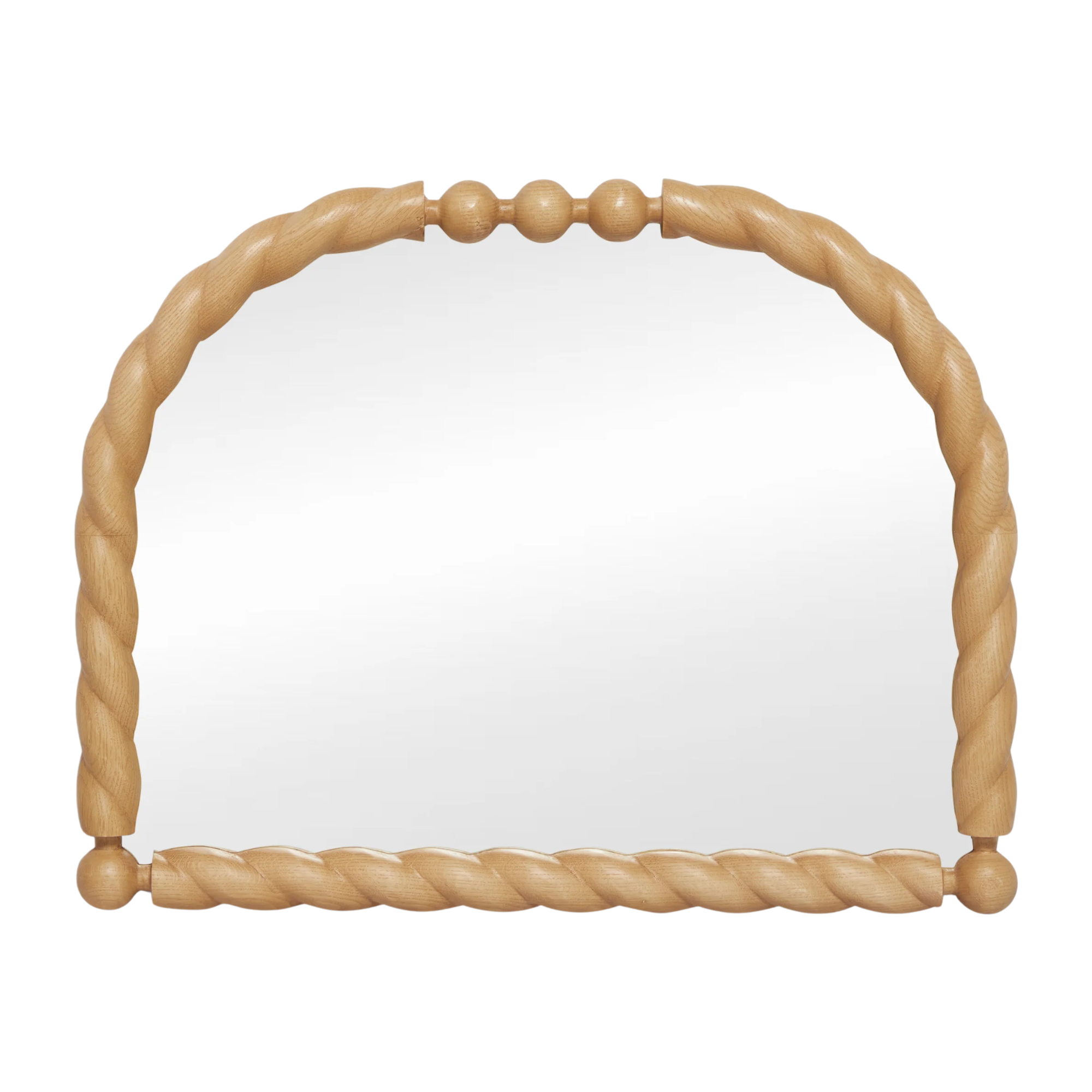 a twisted wood mirror