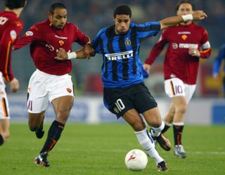 Adriano on the ball for Inter against Roma in March 2004.