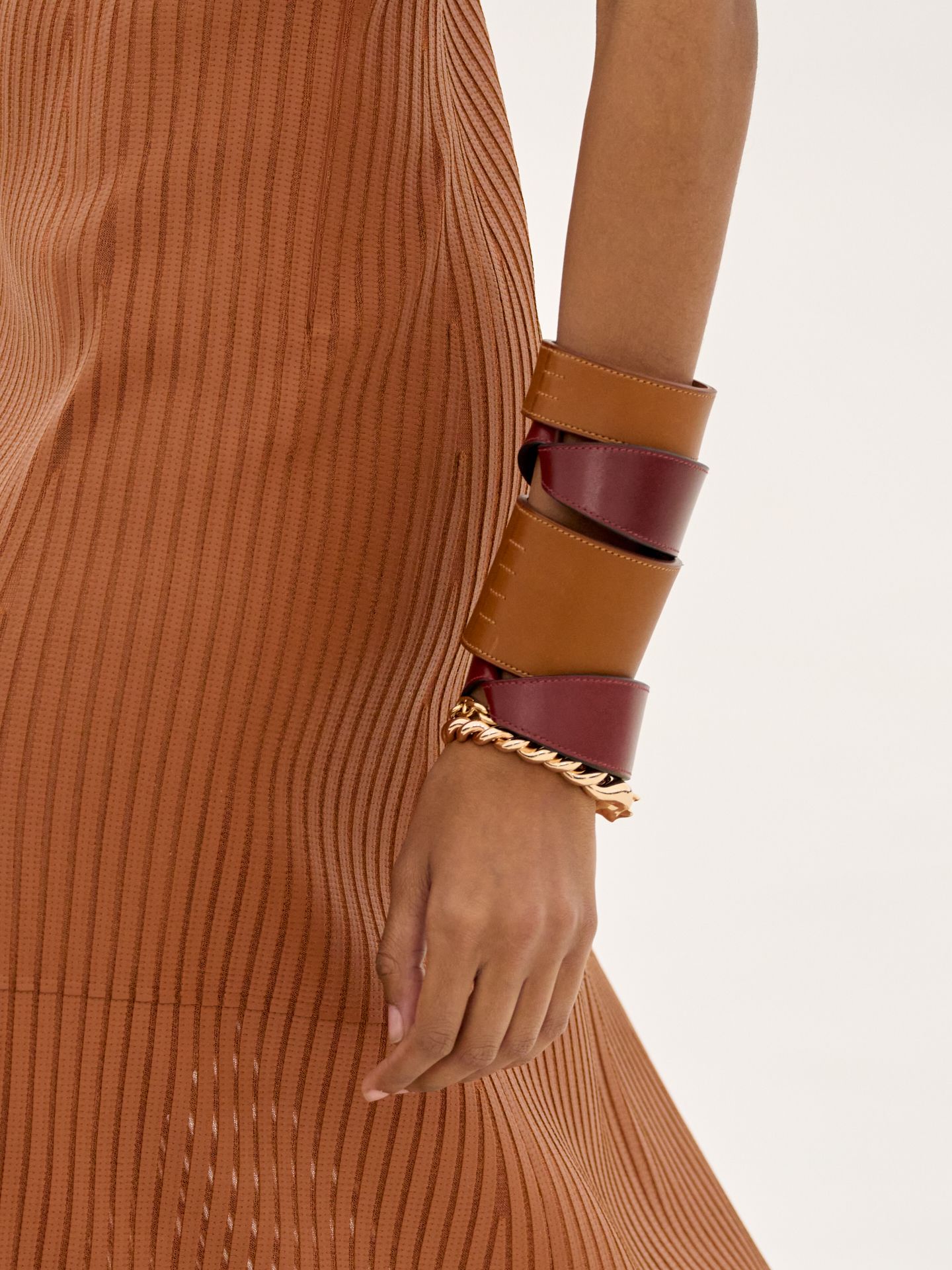 Hermes layered leather cuffs