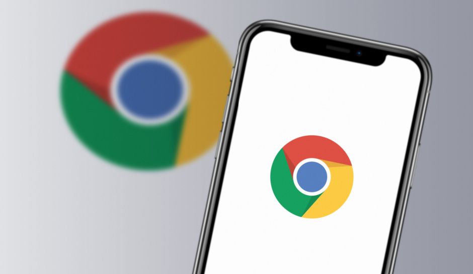 Google Chrome logo on desktop and mobile