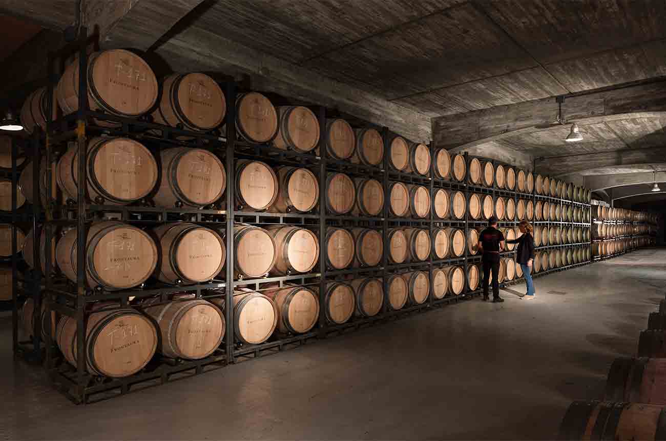 Cellar at Bodegas Frontaura in DO Toro, Spain