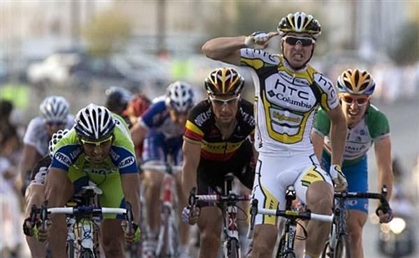 Australian Leigh Howard (Team HTC - Columbia) takes the stage four win.
