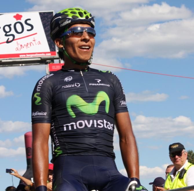 Nairo Quintana right after the finish