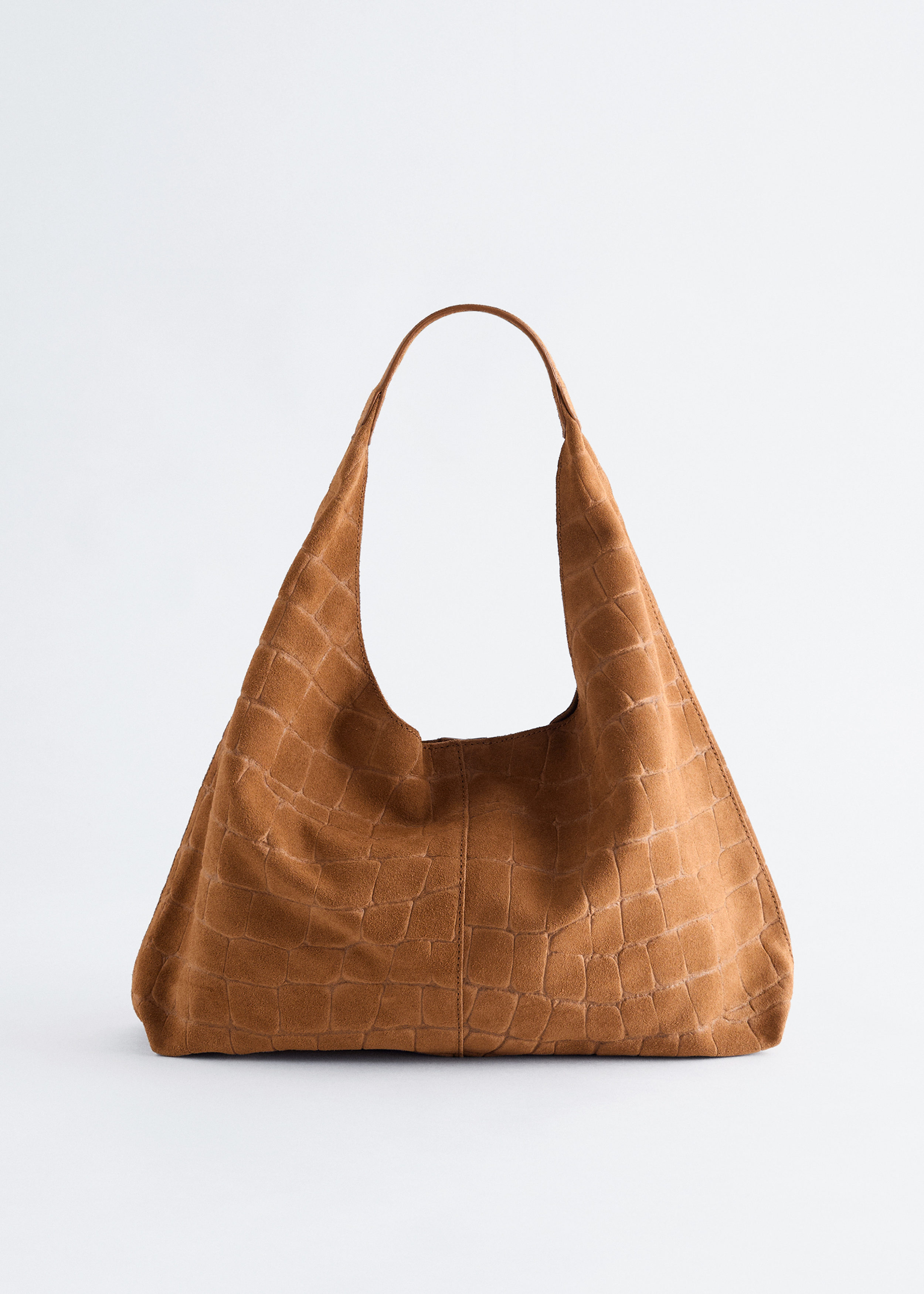 Small Suede Croco Tote Bag