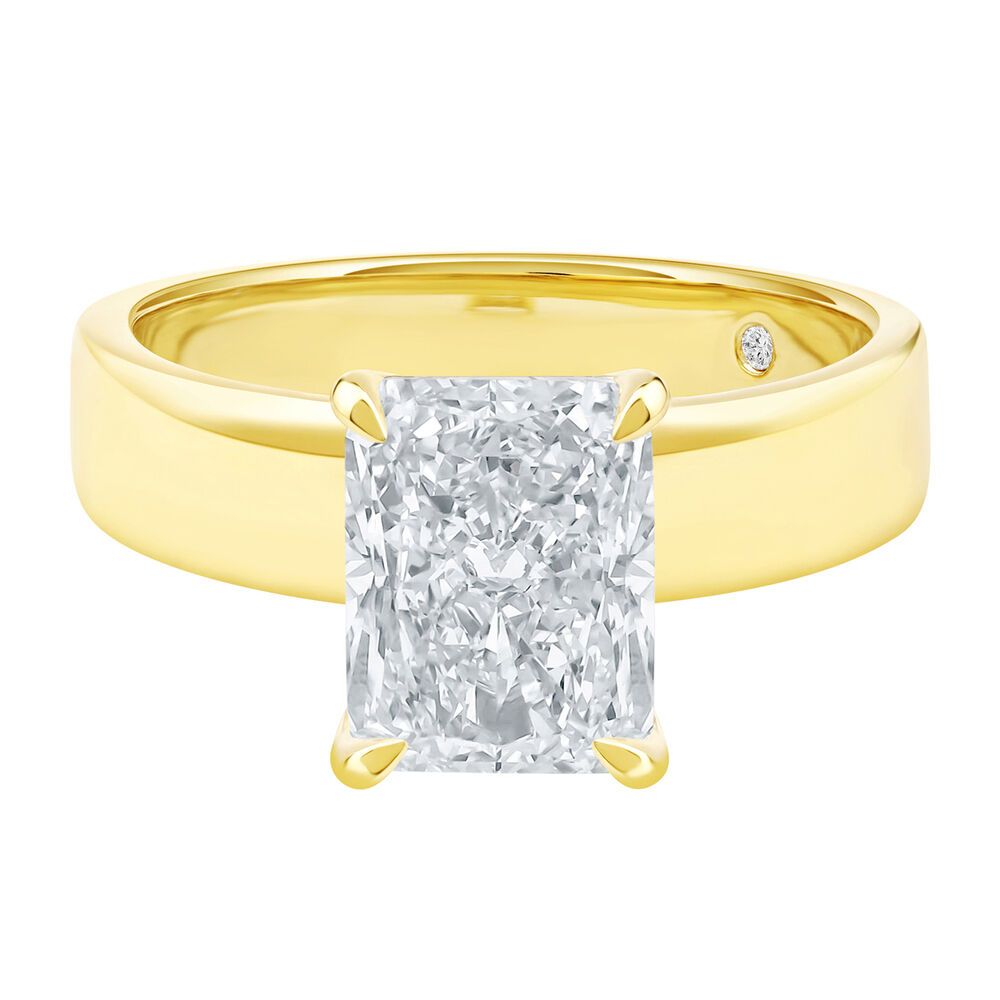 Collins Radiant-Cut Engagement Ring in 14K Yellow Gold