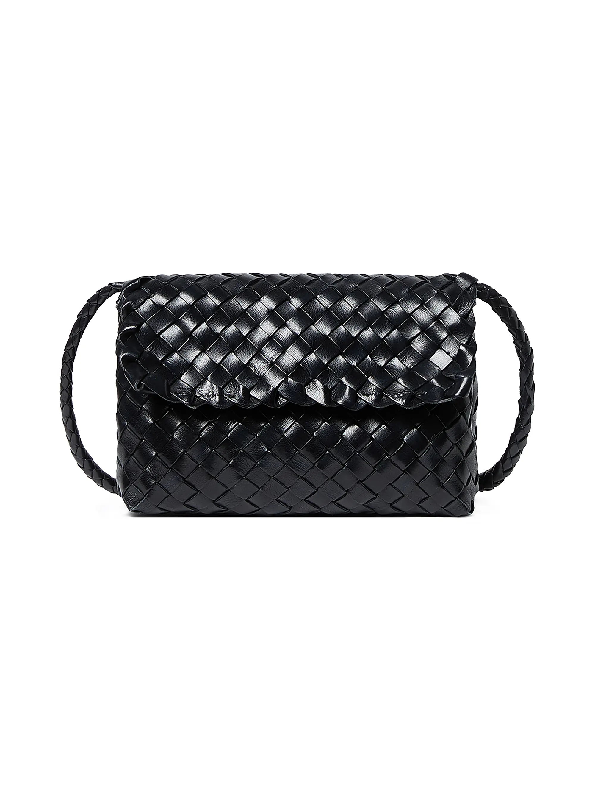Vinnie Woven Leather Crossbody Bag