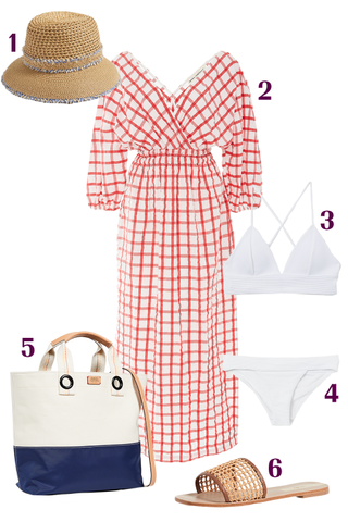 A dressy beach outfit.