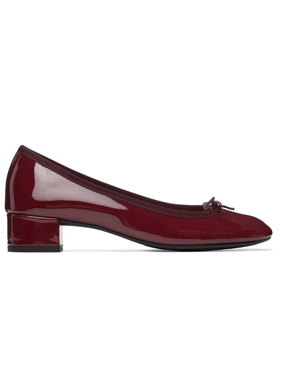 Repetto, Burgundy Camille Rubber-Sole Heels