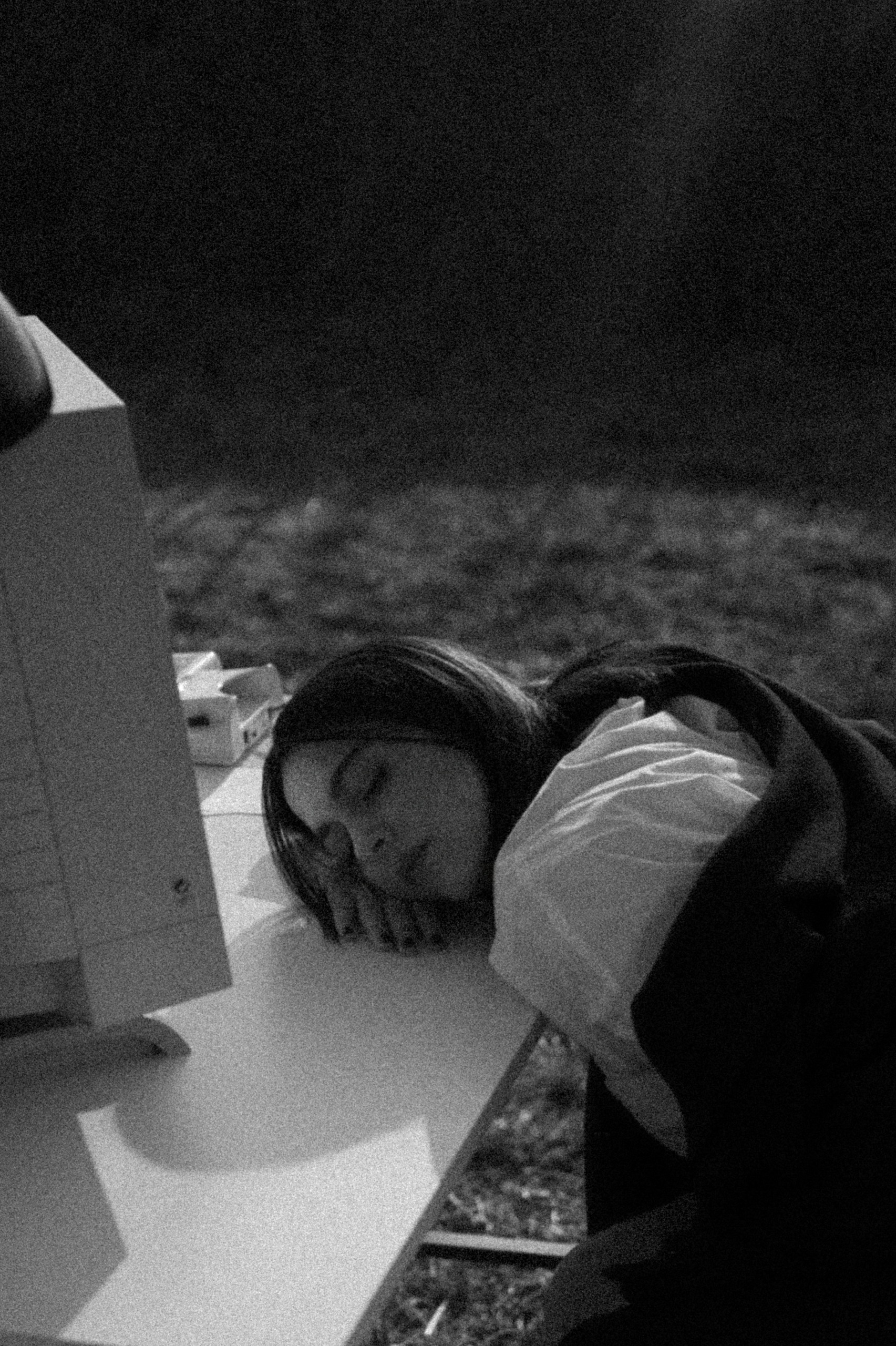 A woman sleeping