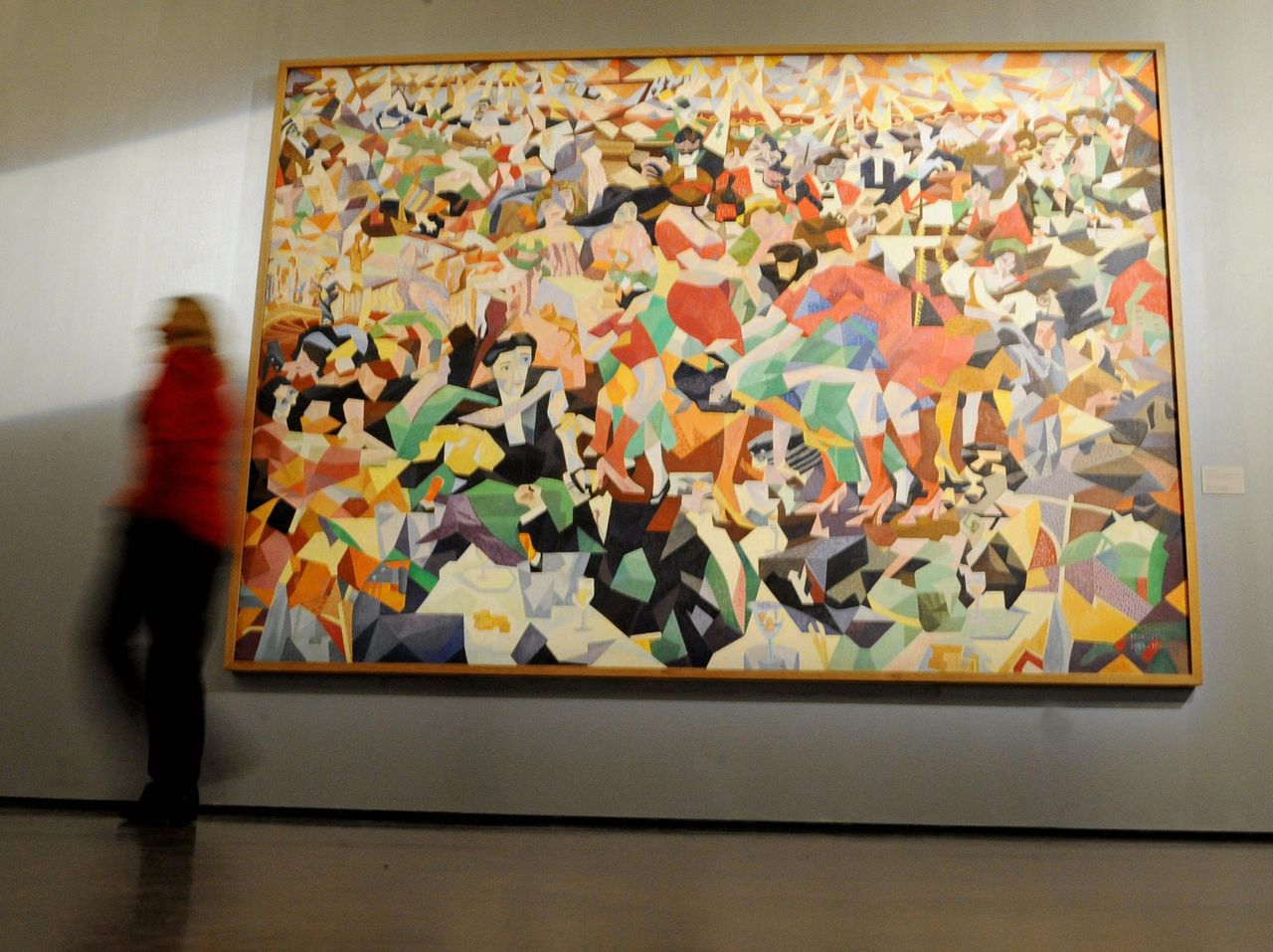 Italian artist Gino Severini&#039;s painting &quot;Pan Pan Dance at Monico&quot; (1909-1911) pictured while on show at an exhibition on futurism at the Scuderie del Quirinale in Rome in February 2009.