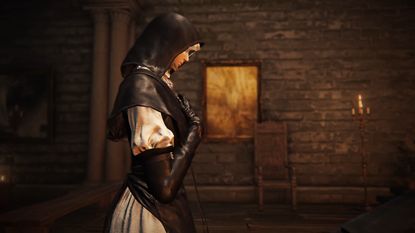 Elden Ring Nightreign character Undertaker in a brick room 