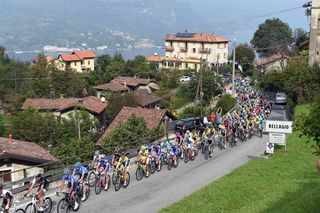 The peloton climbs the Madonna del Ghisallo by Graham Watson_2